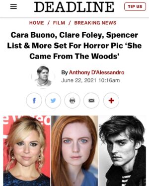 Clare Foley Instagram - I am beyond grateful and excited to be a part of this awesome project with the most amazing people. Cannot wait to share it with the world🤍 #shecamefromthewoods @mainframepictures