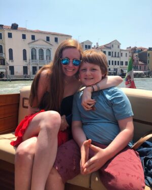 Clare Foley Instagram - two of my favorite things... Venice and Declan