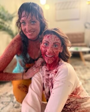 Clarke Wolfe Instagram - Oh wow! Thank you @bloodhollywood for the Best Supporting Actress award for the “Need Anything?” segment in TENANTS! 🥹 Congratulations to the entire TENANTS team and thank you as always to @fayna.bo.byna for being the best scene partner anyone could ask for. 🖤 Stay tuned for details on where to see it in 2024! In the meantime, swipe for more bloody BTS… #horror #anthology #hollywoodbloodhorrorfestival #bestsupportingactress #screamqueen #tenants #needanything
