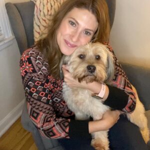 Clarke Wolfe Instagram - Ten years ago I brought Rufus home from @tailsofthecityrescue and I’ve been forcing him to snuggle with me ever since. Road trips, sleepovers, flights, states, sets, surgeries — Rufus has done it all and every day I know I am the luckiest to be his human. 🐾 Happy Gotcha Day, little Rufus! I love you so much. #adoptdontshop #gotchaday #dogsofinstagram #rufus #rescue