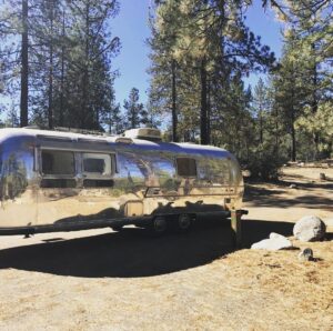 Claudia Black Instagram - So this happened. A dream has come true for me and my first born. We've always wanted an airstream. It's a total nightmare reversing when it's hitched though I'm determined to nail it. Dreams take work after all.