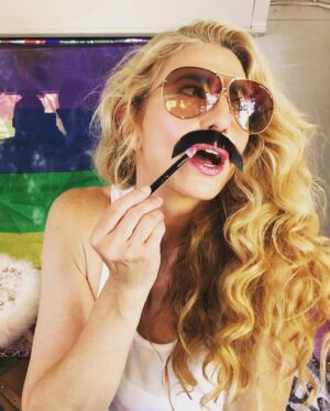 Claudia Black Instagram - I present to you Madonna Mercury. A little Live Aid, a little  Ray of Light, a lot fierce. She marched for her family in four inch Jimmy Choos (most of the way) and has ten blisters and many grateful love-filled memories to show for it. Thank you #loveisgreat for your sterling hospitality. Thank you #lapride for the strength we can experience together whilst in our truth and vulnerability.  Thank you to loving, open-hearted and open-minded communities who make coming out a thing of true beauty and boundless celebration. I appreciate how rare that is. Our work as a human race is to make that the norm. Life is hard. Living in one’s truth, harder. I love everyone in the world who is risking and supporting that. And everyone trying to find their way to it. Whatever that is for you and yours. Madonna Mercury salutes you and all your courageous endeavors. Lets live and love boldly and radically. Together.