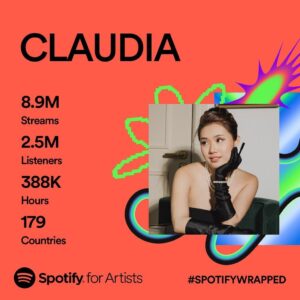 Claudia Tan Instagram - giving y’all a BIG HUG for making 2023 the BEST PERFORMING YEAR YET. Being an independent artist has been so tough and draining, so this means a lot ❤️ from the bottom of our hearts, @irwinandfire & I thank u 💋