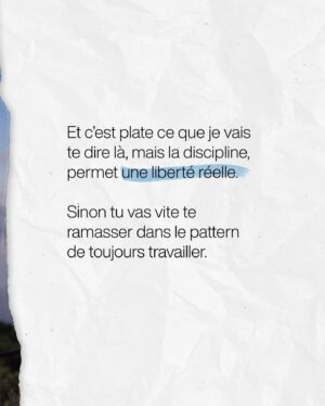 Claudine Langlois Instagram - Découvrez la clé du succès et comment la discipline peut vous offrir une véritable liberté. 🌟✨

Dans notre dernier carrousel, nous partageons 5 étapes simples pour renforcer votre discipline :

Audit : Où va votre temps ? ⏱️
Why : Est-il assez fort pour vous motiver ? 💪
Focus : Une fenêtre à la fois pour moins de distractions. 🖥️
Pomodoro : 25 min de travail, 5 min de pause. 🍅
Priorisation : Organisez vos tâches avec une to-do list. 📝
Pour en savoir plus, écoutez notre podcast disponible sur byclaudine.ca 🎧💡

#Discipline #Motivation #Productivité #GestionDuTemps #Succès