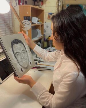 Claudio Palma Instagram - Agradecer a esta talentosa artista Fernanda Arenas, que me sorprendió con este retrato tan prolijo, muchas gracias  @creartefernanda tienes un talento increíble!.