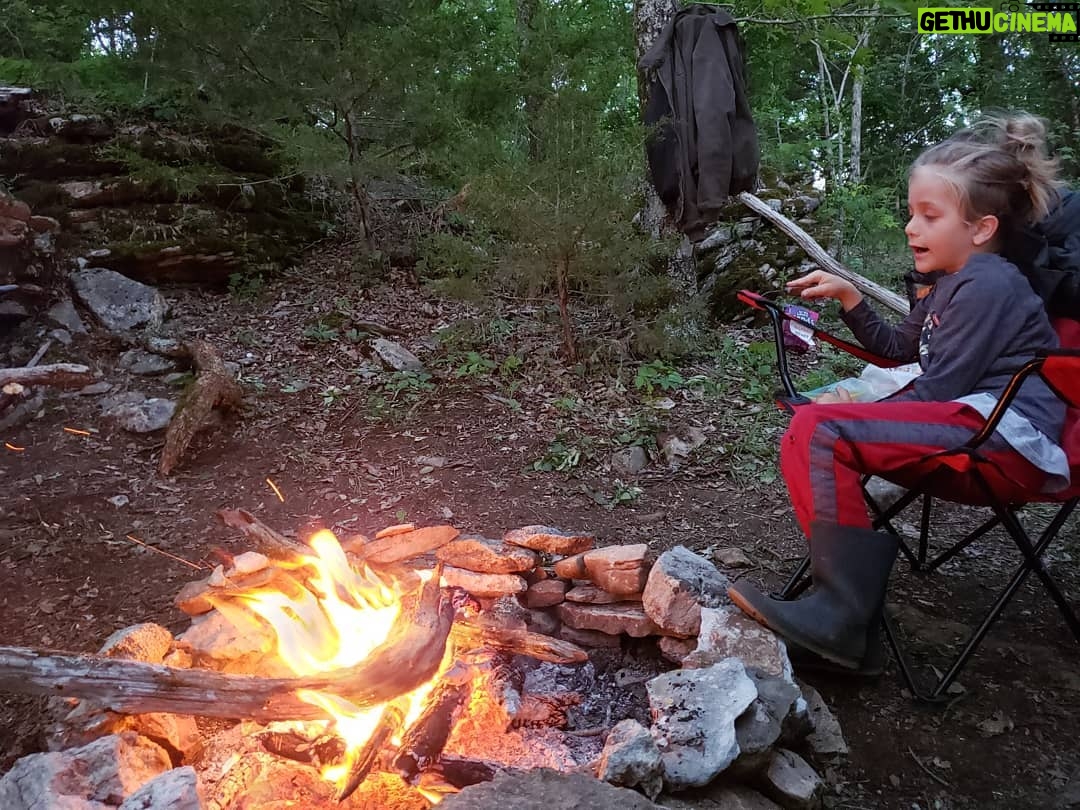 Clayne Crawford - 11.5K Likes - Havent spent this much time in the woods since I was a kid. Grateful I can share this time with mine.