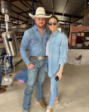 Cody Johnson Instagram - Hey CoJo Nation! Brandi here - 

I thank God, sometimes more than once a day, that I get to run this wild race of life with you! Happy 37th Birthday to the daddy that walks the line. We love you! ❤️ Brandi, Clara Mae, & Cori