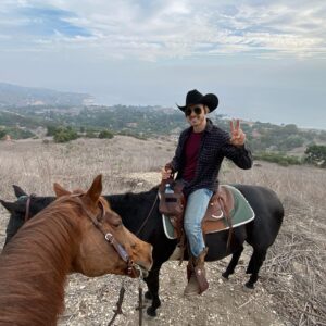 Cody Linley Instagram - “No hour of life is wasted that is spent in a saddle.” -Winston Churchill 🐴 🕰 
•
•
•
#horse #mountains #codylinley #codylinleylove #magic #love #cowboy