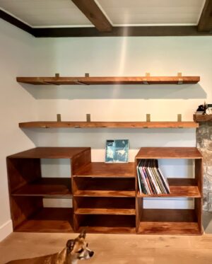 Colin Donnell Instagram - From Idea to reality: first time for everything!

Wanted a special spot for my turntable and my @djjohnrichards record club records (and @pattimurin needed more book space obviously) so I decided to give it a shot building it all myself. Is it perfect? Nah, but it’s real fun to have gone through the whole process.

Big shoutout to @theandrewcall for answering ALL the texts while he was in the middle of promoting his new movie Space Cadet (which you should watch on @primevideo now!)

#woodworking #amateur #pleasedontbreak