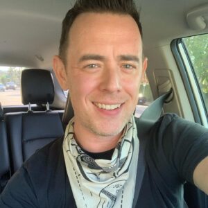 Colin Hanks Instagram - Some cool stuff coming out over @hankskerchiefs these next few days. First up, one that I've been waiting for a while and I'm so glad it's finally available, announcing the “Alex” Kerchief! OG Roswell fans will understand the name for this one.  Inspired by the 1939 RCA test pattern which was introduced for the calibration of the RCA TK-1 monoscope. Widely used by television stations worldwide during the black and white television broadcasting era. “Please Stand By” Available now - Hankskerchiefs.com #hanks #hankskerchiefs #readymade #pleasestandby #notabandana