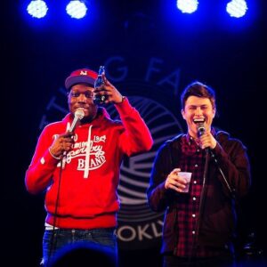 Colin Jost Instagram - @chethinks honor to finally meet you in person