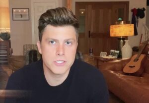 Colin Jost Instagram - My favorite observation from last episode, even among my fellow cast members, was: “Great job including the guitar, douchebag.” This might sound incomprehensible but I did not know it was on the couch, let alone perfectly framed behind me. I have never, nor do I pretend to play, the guitar. Nor do I physically understand how it works. I just Mr Magoo’ed into having a guitar behind me. Anyway, we have a show in 15 minutes. I’m excited. Hmmm might even strum this guitar a little... Ooooooo YOU MAKE ME FEEL LIKE A SUBMARINE. DEEP AND LETS EXPLORE. Anyway Part Two, it’s our show!