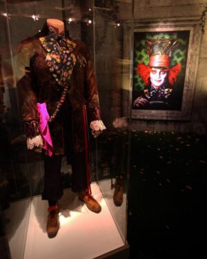 Colleen Atwood Instagram - Costume display featuring the costume worn by Johnny Depp in Tim Burton's "Alice in Wonderland"
