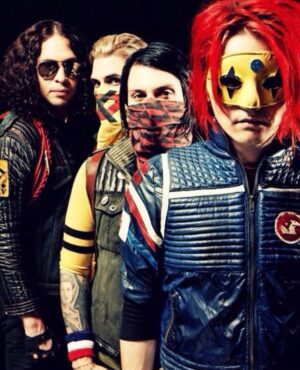 Colleen Atwood Instagram - Looking at some pics of the videos I made with @mychemicalromance .@gerardway , Mikey Way, Frank Iero, Ray Toro, and BobBryar are such a creative force making up their own post punk futuristic worlds. #mychemicalromance #gerardway #theblackparade #dangerdays #famouslastwords #sing #nananananananananananananananana #partypoison