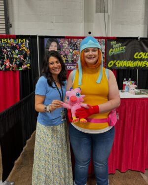 Colleen O'Shaughnessey Instagram - Day 2 done! 2 Sonics and a Tails, 2 Soras and some digidestined, a tremendous Rouge the Bat, a fake baby Naruto (that I TOTALLY thought was real), and some beautiful art! 

@tmgexpo
