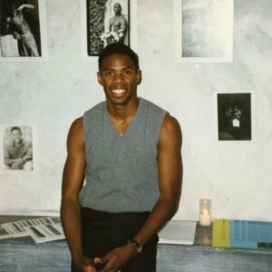 Colman Domingo Instagram - This pic is from 1998. Producing my own work in the basement of Theater Rhinoceros on 16th street in San Francisco. I had Duane Cramer’s photography on the walls. I co wrote the script and paid my two other actors Vann Duke and Brian Sharber Yates proceeds from the box office since I produced it with $500 of my own money. Had my friend Maurice Lee direct and formed Afrobluesoulpower Theater Collective. Kid, you did alright. This message is to tell those out there to invest in your own stories. Don’t wait. Build it the way you want to see it. Start now and don’t ask for permission. ❤️✨ Keep going.