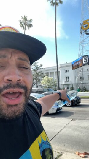 Colton Dunn Instagram - Used to work here. Now I strike here. 
#wgastrong #netflix