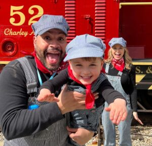 Colton Dunn Instagram - The party was late. The train was right on time. Happy birthday son. ❤️🚂