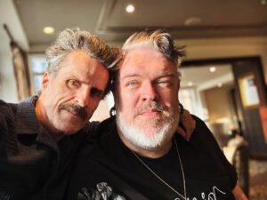 Con O'Neill Instagram - Dinner with the legend that is @kristiannairn ....so much love for this man. #legend #ofmd #weejohn #izzy #whitepeacock
