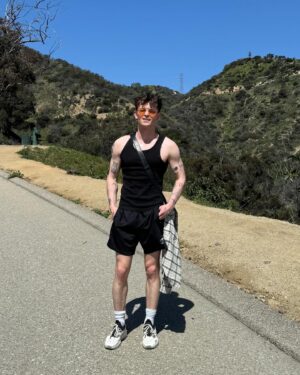 Connor Ball Instagram - Came to LA. Got stuck in bed with tonsilitis for 3 days. Hiked to find the cure.