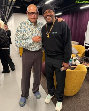 Coodie Simmons Instagram - 8 more days to see #laurencefishburne amazing one man show at  @pac_nyc . Remember this is Ike Turner from “What’s Love Got To With It”! This is Tre’s Daddy form “Boy In The Hood”. This is Jimmy Jump from “Kings Of New York”! This is John Hull from “Deep Cover”! This is Dap from “School Daze”! This is the me in “Cornbread Earl and Me” ! This is Othello from “Othello”. This is Morpheus from “Matrix” .  Just to name a few.  You will get to know Mr. Fishburne personally and meet new characters, including his Mom!  #art #theatre #legend #givingflowers #masterpiece Thanks  @rachellelacefieldmakeup for the pic of us.
