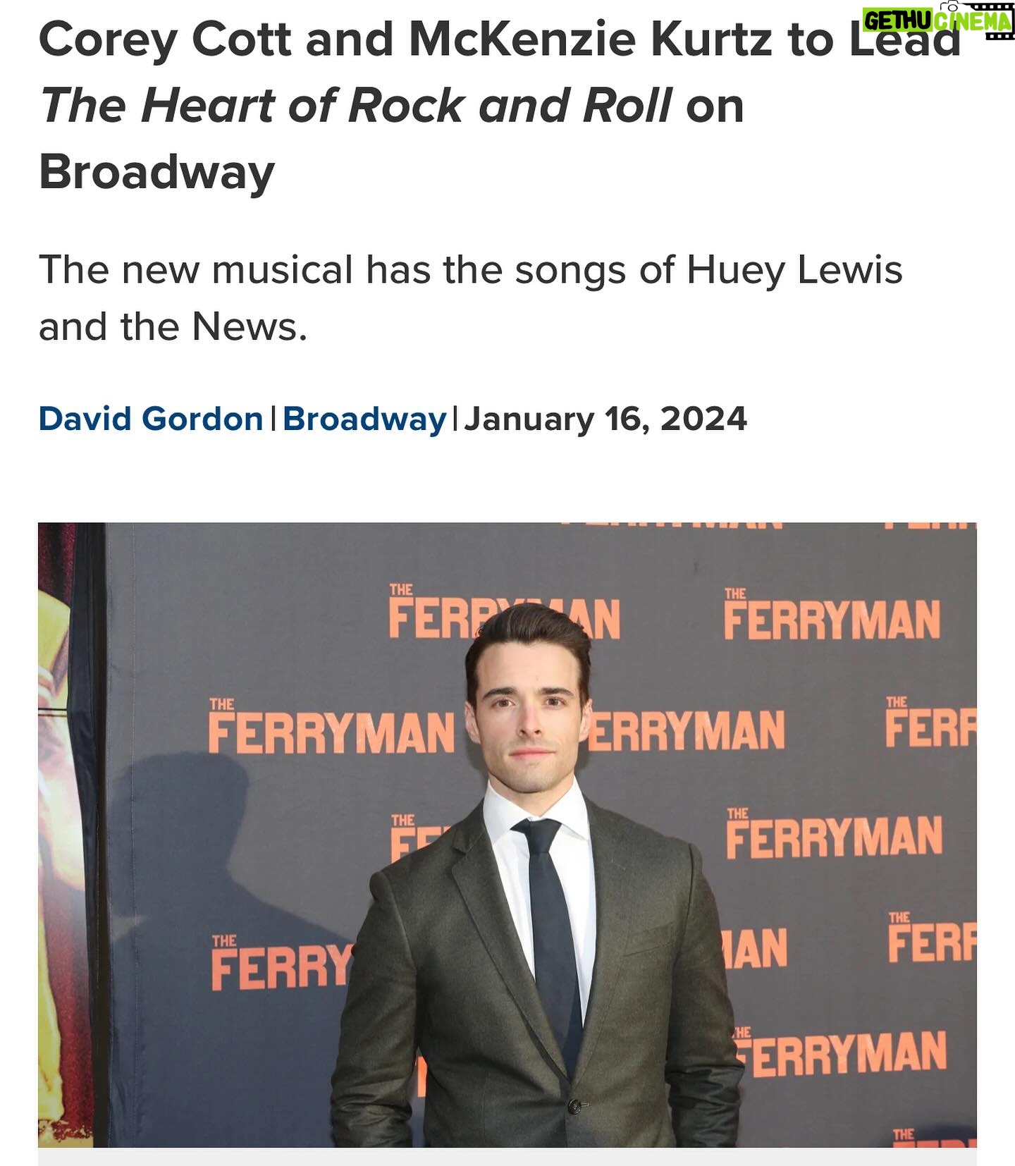 Corey Cott - 4.9K Likes - You. Me. Huey. Lewis. And the News…ies. This. Spring. James Earl Jones Theatre. An. Unreal. Cast. Hip. To. Be. Square. Come. See. Us. Christian. Bale. Dancing. BROAD. WAY. BABY.