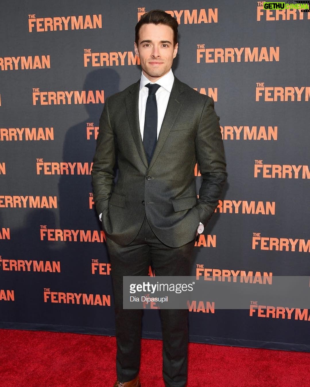 Corey Cott - 10.4K Likes - Last night at the INCREDIBLE @theferrymanbway opening. What. A. Show. So good to be back at the Jacobs.
Suit: @jcrew
Photo: @emiliomk @broadwaycom / @gettyimages