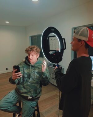 Corey La Barrie Instagram - Since I can’t go out to find the love of my life, I’ve been using the @sweetpeaapp! I've got my boy helping me out to look good for my profile pictures and everything. Y’all should check out the app and see if you can find me! Also, for the next 30 days, Sweet Pea is donating 100% of in-app purchases to @RAINN to support domestic abuse victims.Download now to help support #sweetpeapartner