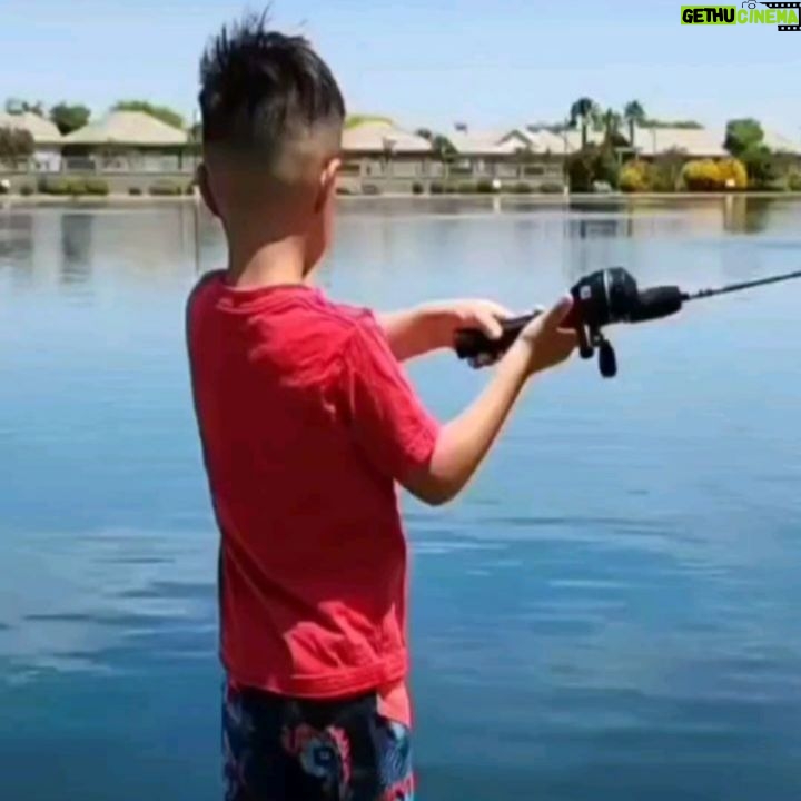 Cortney Casey - 367 Likes - Today we went fishing and by golly King got a FISH!! #AZ #Bluegill #KingKlose #MyLoveBug #SundayFunDay