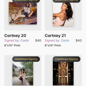 Cortney Palm Instagram - My shop is back open & ready for the #holidayseason Choose from tons of photos (Link in Bio) - I will sign them via Instagram Live Stream on Sunday December 18th @ 2pm EST! 
.
We can chat about movies, spirituality, ayahuasca, I can draw a Tarot card for ya, whatever! Tune in and chat with me! If you don’t buy a photo in advance, you can buy it while I am live! Some photos shown in this post - more via @streamily.live website! LINK IN BIO
.
.
.
.
.
#streamily #autographs #livesigning #horror #horrorActress #deathhousemovie #sushigirlmovie #zombeavers #silentnight #xmashorror #model #vegangirl #veganactress #horrorcon #screamqueen #beyondparanormalmovie