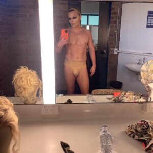 Courtney Act Instagram - Perfect day for sparkly knickers

This is the front….
This is the back.