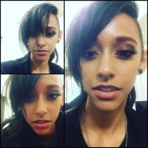 Courtney Bandeko Instagram - Dang my selfie game is on poinnttttttt lately. #Boom #alt #firstpiercing #bodymods
