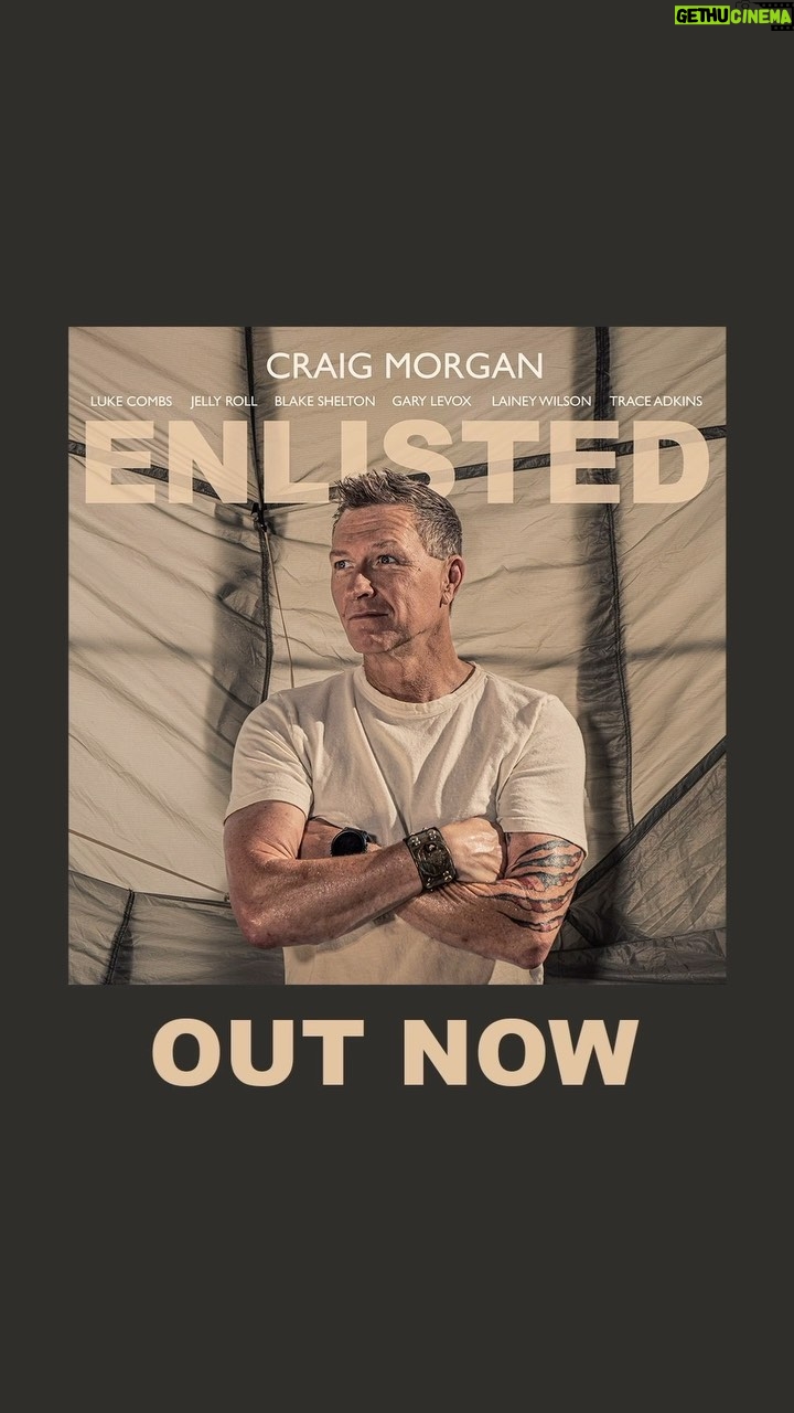 Craig Morgan - 3.4K Likes - The ‘Enlisted’ EP featuring my friends @LukeCombs, @jellyroll615, @blakeshelton, @garylevox, @laineywilson and @traceadkins is out now! It was so special to have this talented group re-record some of the hits and a couple new ones. I’m really proud of this project and these people. Let me know which song is your favorite!