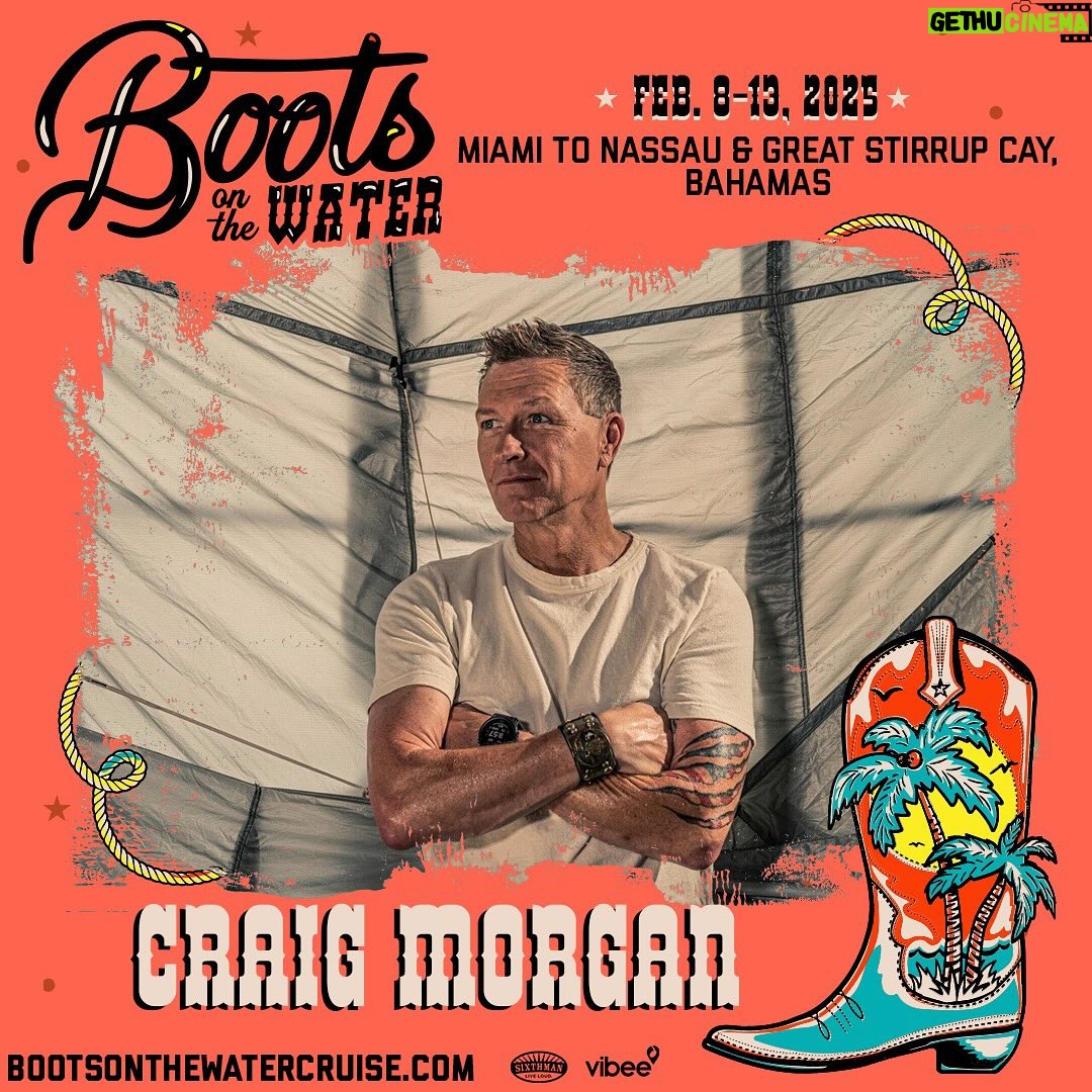 Craig Morgan - 2.8K Likes - Excited to head out on the Boots on the Water cruise next year! Join the pre-sale NOW at bootsonthewatercruise.com 🏝
