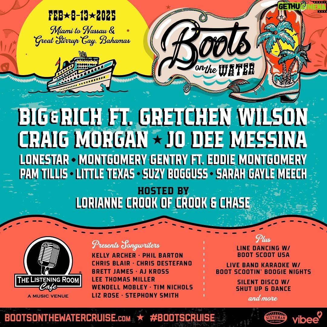 Craig Morgan - 2.8K Likes - Excited to head out on the Boots on the Water cruise next year! Join the pre-sale NOW at bootsonthewatercruise.com 🏝