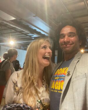 Cressida Cowell Instagram - And the new @Waterstones Children’s Laureate is…. 

Here in Leeds with so many friends from Waterstones, @Booktrust, the outgoing Laureate @josephcoelhoauthor who has done such a MAGNIFICENT job as Laureate, with booksellers, festival directors, librarians, so many representatives from across the entire wonderful children’s books community…waiting in anticipation for the announcement of the new Laureate…
