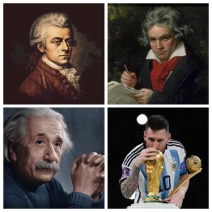 Cristóbal Soria Instagram - Hay 4 genios en la historia de la Humanidad…Mozart, Beethoven, Einstein y Su Santidad Leo Messi…

Además de otras muchas cosas…Leo ya es también el jugador con más títulos de la historia…