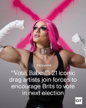 Crystal Instagram - RuPaul’s Drag Race UK star @crystal.will.see.you.now has recruited 20 drag artists for a campaign aimed at increasing voter registration and turnout ahead of the UK’s upcoming General Election 🗳️
⁠
“Votes, Babes!” is a fierce photo campaign that includes alumni from across all five seasons of Drag Race UK, as well as legendary figures within the British drag community.⁠
⁠
Crystal, who memorably defeated Laurence Fox in a libel case back in January, tells GAY TIMES that drag has “always been about self-expression, visibility and politics, so it’s a natural fit for a voter registration campaign”.⁠
⁠
According to recent research from The Duke of Edinburgh’s Award, only 40 per cent of young people who are eligible to vote said they will do so in the next General Election, while three fifth’s said they would be “unlikely” or were still questioning whether or not to head to the polls.⁠
⁠
Crystal says she was “dismayed” with the results of the study, and was inspired to create “Vote, Babes!” to try and encourage those who are disillusioned with the current state of British politics.⁠
⁠
You can visit votebabes.com for more information on Crystal’s campaign, as well as an easy checklist for engaging potential voters.⁠
⁠
Head to the link in bio for more!⁠
⁠
📝 @samdamshenas⁠
📸 @mattfordstudio