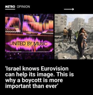 Crystal Instagram - New piece for @metro.co.uk on why I’m boycotting Eurovision and why you should too.

Link in stories. 

🍉🍉🍉

#opinion #boycott #eurovision #ollyalexander