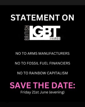 Crystal Instagram - No pride in genocide. 🚀

If you fancy a corporate-free pride, join me at @seeyouatmimis for London’s biggest alternative pride party.
