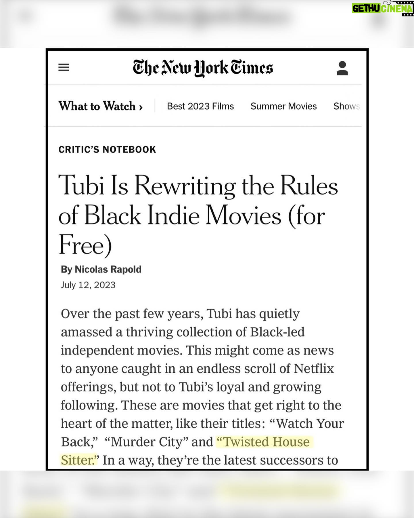 Crystal-Lee Naomi - 3 Likes - Quick lil mention in the New York Times. It’s cute. Ty @nytimes. Link in bio to read
And shout out @whidden87 who wrote Twisted House Sitter (the first of the franchise).♟️
#SheHustlerSeason
▫️
Brand @shehustlerbycln
✍🏽 Nicholas Rapold
▫️
▫️
▫️
▫️
▫️
▫️
▫️
▫️
▫️
▫️
▫️
▫️
▫️
▫️
#twistedhousesitter #thenewyorktimes #thetimes #newyorktimes #NY #nyc #published #article #tubi #tubitv #press #onset #setlife #bts #actorslife #actorsofig #actorsofinstagram #streaming #movie #atlanta #blackexcellence #viral #sistasonbet #blackfilmmakers #blackfilms #binge #bingewatch #vivicafox #vivicaafox