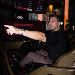 Curtis Pritchard Instagram - Getting serious at the @fint_invest launch party #racing 

Thank you @f1arcade 💪🏼… See you soon. Honestly the best place to get lost for a couple hours 😂🤣.