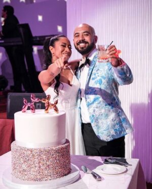 D-Trix Instagram - This wedding goes down in history! Slide 2 is the definition of a perfect @slopsmcgee and @dainabobaina wedding . Congratulations u 2 and it’s #aboutdngtime . #17yrsdeep