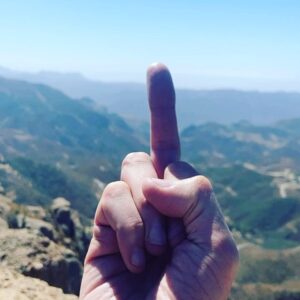 DJ Qualls Instagram - Here’s what happened. My business is shut down due to covid and the lack of activity made me feel useless. I can’t work and I can’t travel. I live alone. I got to a place where I was like what is point of doing anything? SO, I sat at home for 5 months, ate jalapeño Cheetos, drank too much and watched tv. I can’t lie. I did kinda like it but then I woke up 3 weeks ago and was jarred into reality. I saw myself. I had a play-doh belly, that touched the tops of my legs when I bent over, and the beginnings of boobs. On my frame; nope. Plus, I want to live to be 1000. So, I made a promise to fix that, changed my diet, stopped drinking, and started walking 2 to 3 miles a night. Every Saturday, this group does a monster hike and I’ve joined them the last two weeks. Today we hiked Mishe Mokwa in the Santa Monica mountains. 5.8 miles. It was HARD. I mostly hate this lifestyle change, but I did this to myself, and every step I take is a way back and fulfilling the promise I made to myself. I will do this for exactly as long as it takes to feel good about disrobing in front of people again😈, and then I will move forward, and be more aware of what I do to and put in my body.  I hate hashtags.