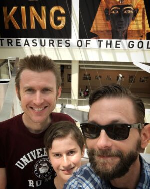 DJ Qualls Instagram - It is Gabe’s birthday (Gabe is an antiquities expert) so we went full nerd. King Tut exhibit at the @californiasciencecenter. I highly recommend seeing this when it comes to your town. 150 objects from the most important archeological find of the 20th century and THE most important Egyptian find ever. It’s $30 and well worth it. Much cheaper than going to Egypt.  These pieces really are spectacular and some have never left their native country. See how clean I’m keeping this post? That is Gabe’s son,  Niko. He’ll be 12 in a couple months.#kingtut #kingtutexhibit #antiquities #nerdystuff #fullnerd #latrafficsucks Happy birthday, Gabe! @ancientresource