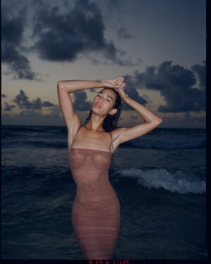 Dakota Moore-Lizotte Instagram - Jesse and I woke up at 6am and wandered down south beach in Miami to catch the sunrise, the light and salt kissing our skin. Grateful for every sunrise 🌅