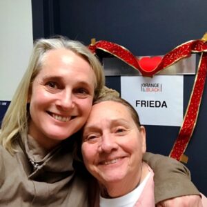 Dale Soules Instagram - #tbt to last week’s final day of filming on @oitnb - here I am with @piperkerman.  A bittersweet day! Much love to my OITNB ladies, now and always. 🧡 #oitnb