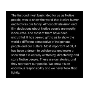 Dallas Goldtooth Instagram - It’s with bittersweet love I must share the news:  Season 3 of Reservation Dogs will be the FINAL season. 
•
Below is the news and statement by my brother and showrunner Sterlin Harjo: “It’s been incredible. A dream. Mvto for coming with us on this journey. Hvtvm Cehecares (until we meet again) ❤️❤️ scroll for message 👉🏾”
