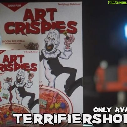 Damien Leone - 9.4K Likes - They’re here! Officially licensed Art Crispies cereal boxes available only at @terrifiershop 🔥🤡 terrifiershop.com. Full size and mini boxes available. No cereal, glass, insects or razor blades included! #artcrispies #cerealbox #terrifier2 #terrifier #arttheclown #foodsalittlefunny