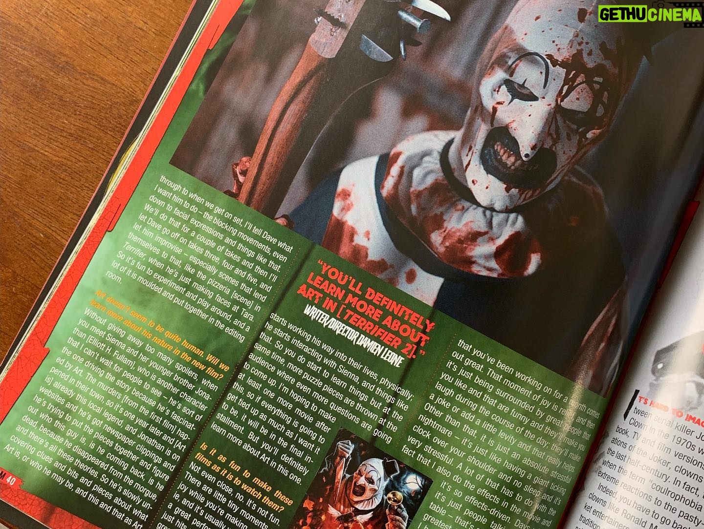 Damien Leone - 3K Likes - Check out my Terrifier 2 interview in the latest edition of @ruemorguemag 🔥🤡 Some juicy info 😉🩸 Terrifier 2 coming to THEATERS OCT 6th then Streaming EXCLUSIVELY on @screamboxtv #terrifier2 #terrifier #ruemorgue #arttheclown